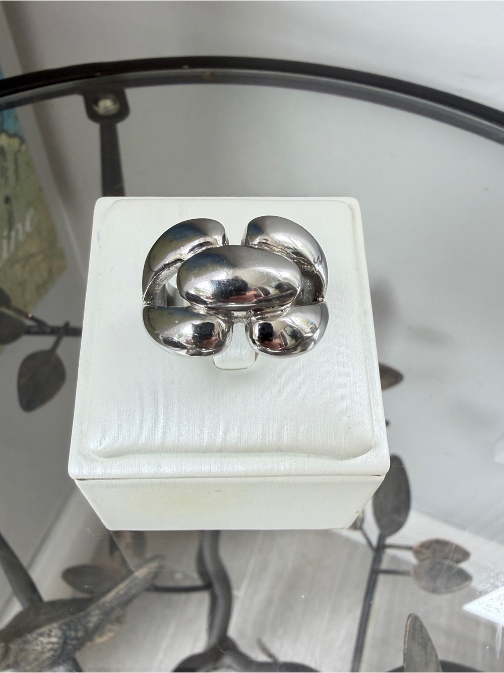 Like New possible Noa Zuman stainless steel modernist fashion ring!